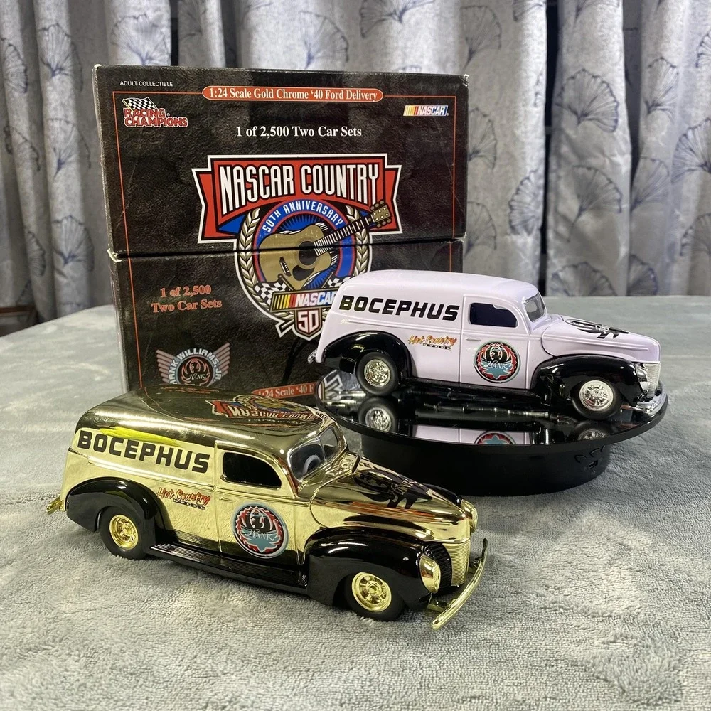 Racing Champions NASCAR Hank Bocephus 40 Ford 1:24 Diecast 2 Car Set 1 Of 2500